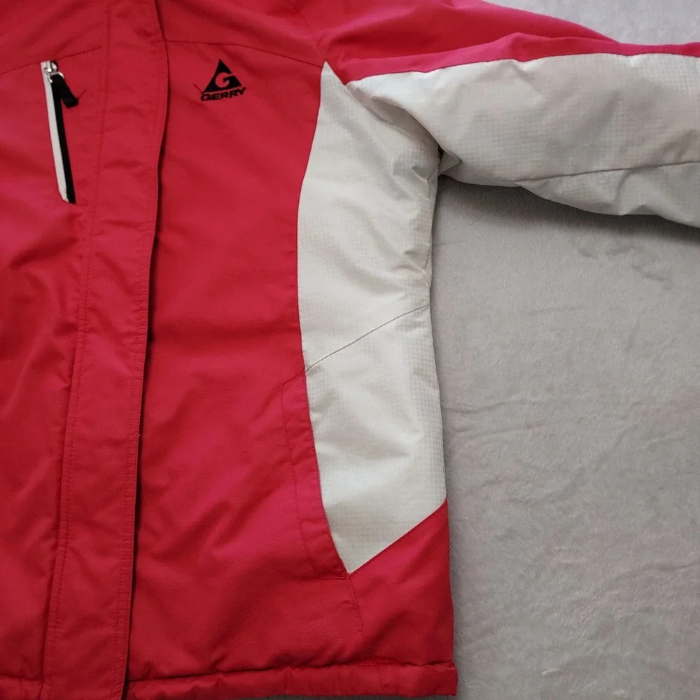 Gerry Girls Pink White Colorblock Hooded Ski Jacket Insulated Winter Coat